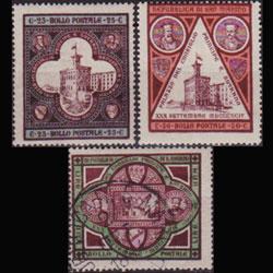 SAN MARINO 1894 - Scott# 29-31 Palace Mixed Set of 3 LH