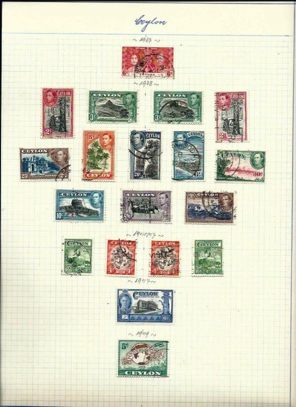 India  /  Ceylon / Philippines   old big  lot   used