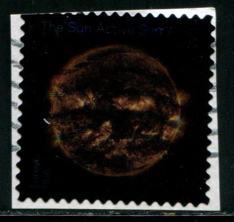 5601 US (55c) Sun Science - Active Sun SA, used on paper