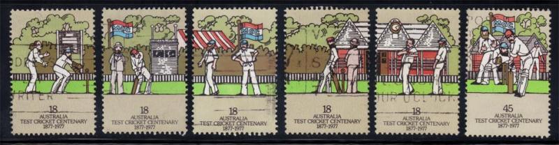 Australia #661-666 Cricket Match Set of 6; used (3.35)