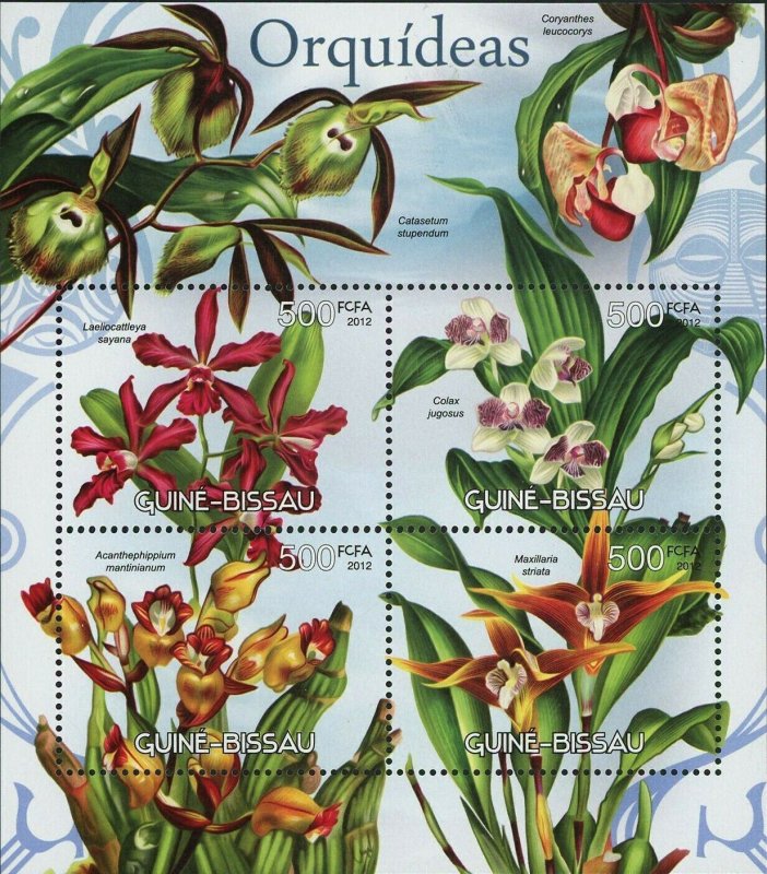 Orchids Stamp Flowers Laeliocattleya Sayana Souvenir Sheet MNH #6052-6055