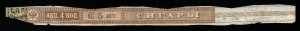 rt74 Russia tobacco revenue strip, 19th century, 4 kopecks orange