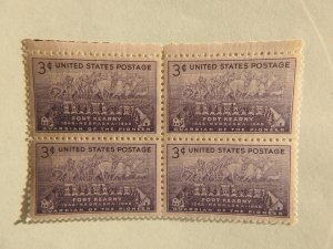 U. S. #970 Block of 4  OG  NH  small marks in gum on 2 stamps