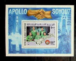 MAURITANIA Sc C159 NH SOUVENIR SHEET OF 1975 - SPACE - APOLLO