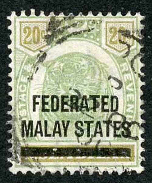 Malay States SG6  Malay States on 20c Negri Sembilan