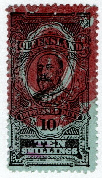 (I.B) Australia - Queensland Revenue : Impressed Duty 10/-