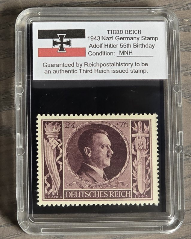 Third Reich WWII Nazi German Adolf Hitler 55th Birthday NSDAP Stamp Set 1943