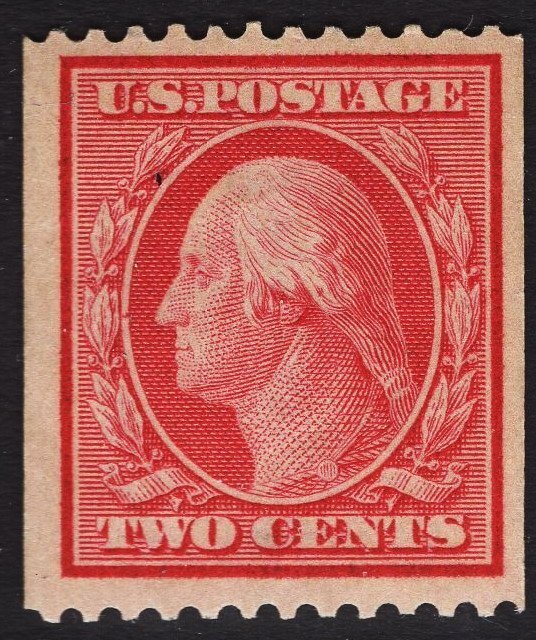 US #349 Two Cent Carmine Washington Coil MINT NH SCV $225