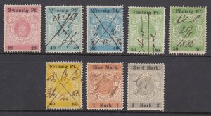 Germany, Hesse, 1876 State revenues, 8 different values, used, sound, F-VF