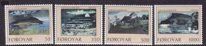 D4-Faroe Is.-Sc#212-15-unused NH set-Nolsoy Island paintings