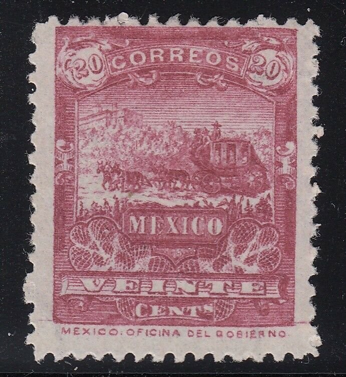 Mexico 1895 20c Brown Rose Transportation Issue M Mint. Scott 252