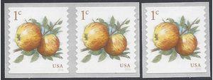 #5037 1c Apples Coil Single and Pair 2016 Mint NH