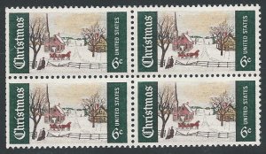 US # 1384 Block, Christmas, MNH*-