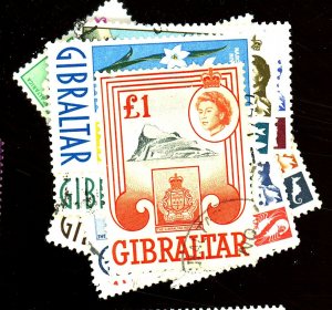 GIBRALTAR #147-160 USED FVF 160 TEAR Cat $52