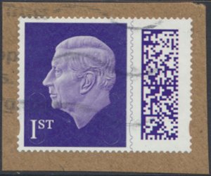 GB Charles III  Barcode 1st Class Used  Yr 23 Source MAIL  see details