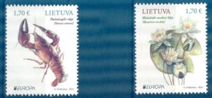 Lithuania 2024 Europa CEPT Underwater flora and fauna MNH