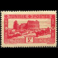 TUNISIA 1931 - Scott# 140a Amphitheater p12.5 Set of 1 LH