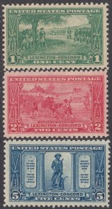 United States 617-619 MLH / MNH (see Details) CV $31.50