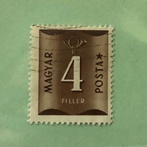 Hungary 1951  Scott J198  used - 4f,  numeral