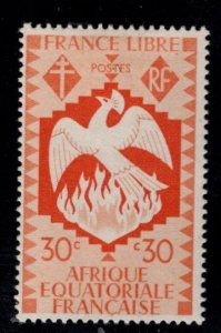 French Equatorial Africa Scott 145 MH* stamp from 1941 Phoenix Rising set