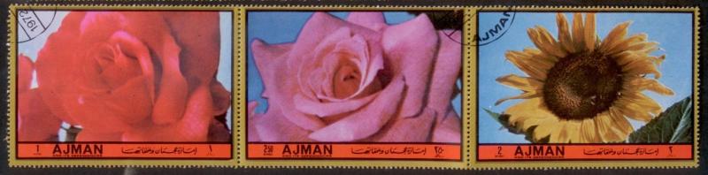 Ajman 1972 Roses CTO L395