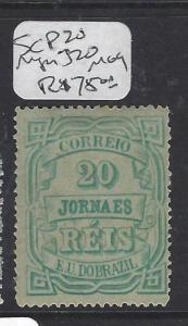 BRAZIL (P2511B)   NEWSPAPER STAMP 20R  SC P20    MOG