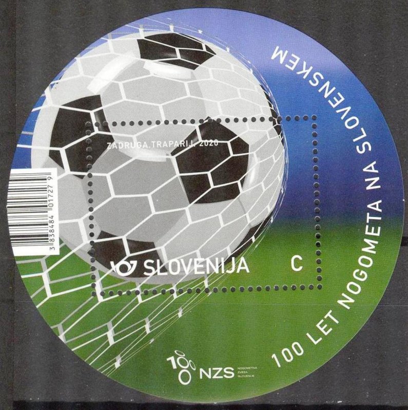 Slovenia 2020 Football Soccer 100 Years of Soccer in Slovenia S/S MNH