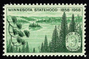 US 1106 MNH VF 3 Cent Minnesota Statehood 1858-1958