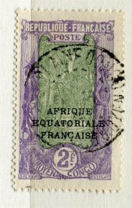 FRENCH COLONIES; EQUAT. AFRIQUE 1920s early fine used 2Fr. value