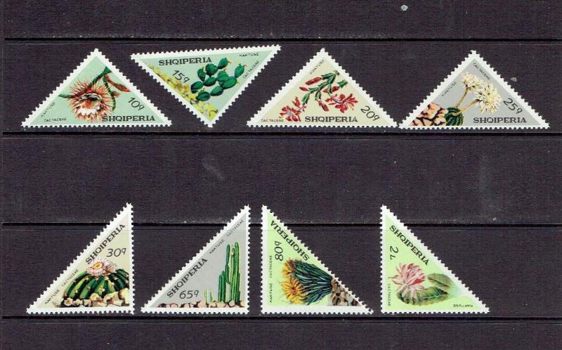 ALBANIA - 1973 FLOWERING CACTI - SCOTT 1487 TO 1494 - MNH