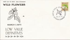 1977 Canada (NR) FDC - Sc 711 - Floral - Lady's Slipper