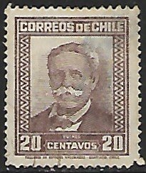 Chile # 181 - Manuel Bulnes Prieto - used - [BRN7]