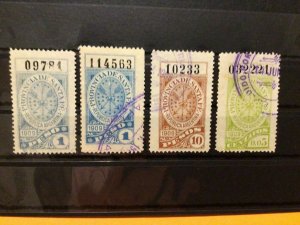 Province of Santa Fe Argentina 1909  Revenue stamps Ref 58963