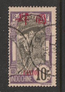 Canton (French PO) a used 10Fr from the 1908 set