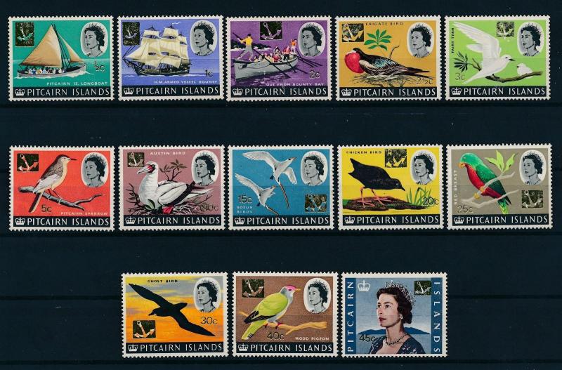 [23171] Pitcairn Islands 1967 Birds Vögel Oiseaux Ucelli MNH light tonedset