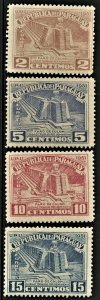 PARAGUAY - SC #467-68-69-70 - MINT NH SHORT SET OF 4 - 1952 - Item PARA006