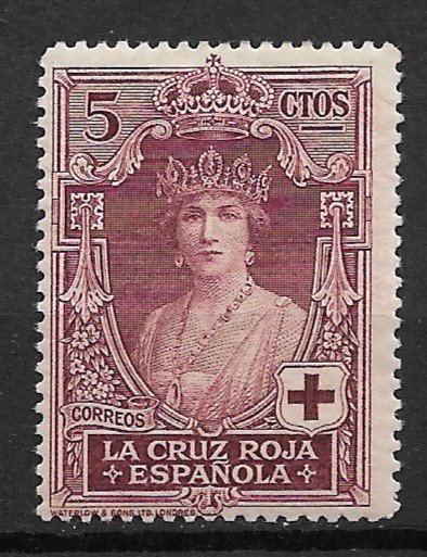 1926 Spain B3 Queen Victoria Eugenia 5Ctos MH