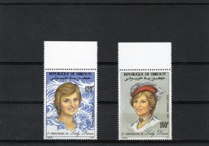 DJIBOUTI 1982 Diana Princess 21st.Birthday Set(2)MNH #C158/9