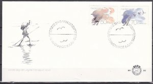 Netherlands, Scott cat. 642-643. Birds Issue. First day cover. ^
