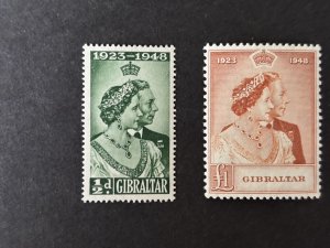 Gibraltar: 1948  Royal Silver Wedding, MVLH set