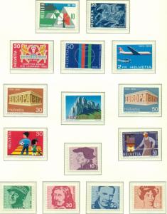 SWITZERLAND Collection 1862-1979 Lighthouse hingeless albums, NH & H, Cat $1,330