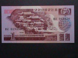 ​KOREA-1988 FIRST SERIES -UNCIRCULATE MINT 1 WON-BANK NOTE -VERY FINE-RARE