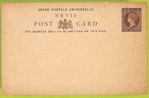 15466 - NEVIS - Postal History -  STATIONERY CARD - H&G # 2