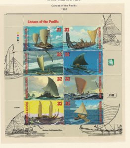 Marshall Islands # 655, Canoes of the Pacific, Sheet, Mint NH, 1/2 Cat/