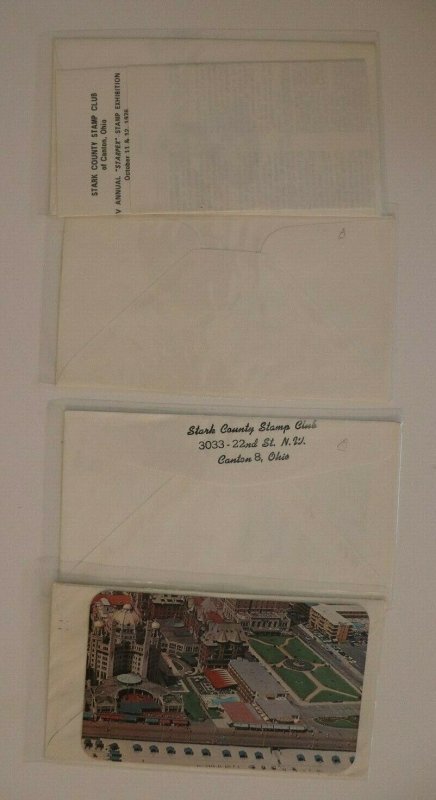 STARPEX Philatelic Expo Cachet Cover Stark County Canton OH lot 4 w/ inserts