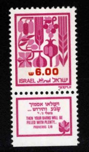 ISRAEL Scott 810 MNH** stamp with tab