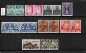 SOUTH AFRICA SCOTT #81-89 1941-43 WWII ISSUE - MINT LIGHT HINGED