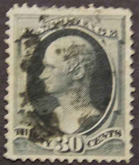 # 165 30c Alexander Hamiltion, gray black, USED (6938u)
