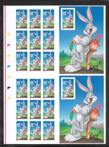 #3137 MNH BUGS BUNNY GUTTER PAIR OF SHEETS