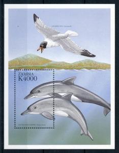 [92030] Zambia 1999 Marine Life Dolphins Sheet MNH